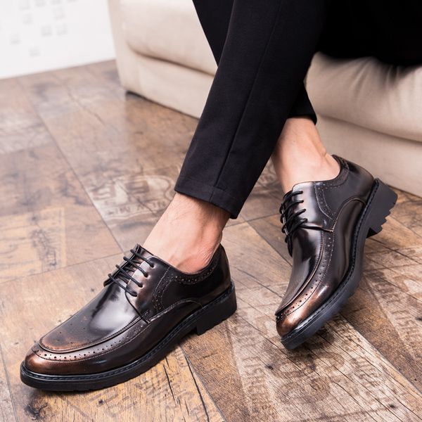2019 spring summer new style business leather shoes men formal wear shoes england-style patent leather shiny side men's lo, Black
2019 spring summer new style business leather shoes men formal wear shoes england-style patent leather shiny side men's lo, Black