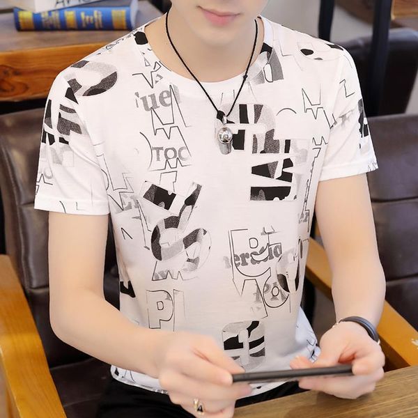 summer new short sleeve t-shirt men's fashion brand ins pure cotton half sleeve handsome spring bottoming t-shirt, White;black
summer new short sleeve t-shirt men's fashion brand ins pure cotton half sleeve handsome spring bottoming t-shirt, White;black