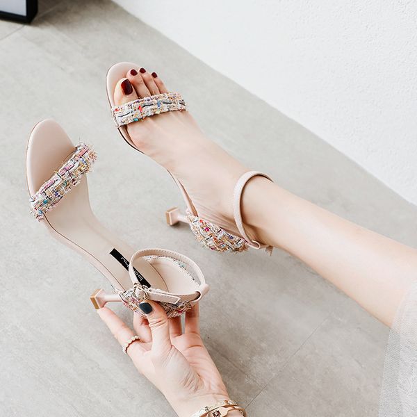 limeike comfort shoes for women female sandal 2020 summer open toe clear heels shallow mouth buckle, Black
limeike comfort shoes for women female sandal 2020 summer open toe clear heels shallow mouth buckle, Black