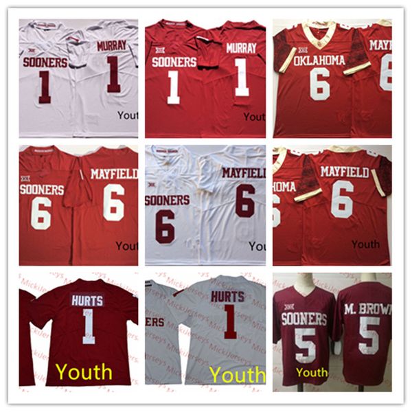 Youth Oklahoma Sooners Kyler Murray Football Jersey Kids #5 Marquise Brown #6 Baker Mayfield #1 Jalen Hurts Oklahoma Sooners Jersey
Youth Oklahoma Sooners Kyler Murray Football Jersey Kids #5 Marquise Brown #6 Baker Mayfield #1 Jalen Hurts Oklahoma Sooners Jersey