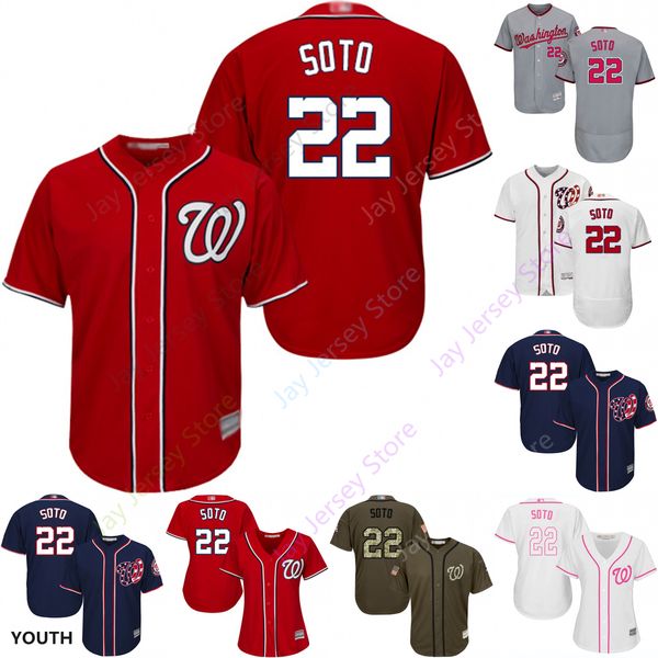 2019 Washington 22 Juan Soto Jersey Nationals Jerseys Cool Base Flexbase Home Away White Black Red Grey Pullover Button Men Women Youth
2019 Washington 22 Juan Soto Jersey Nationals Jerseys Cool Base Flexbase Home Away White Black Red Grey Pullover Button Men Women Youth