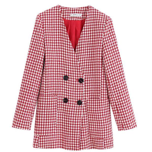 harada double breasted blazers women fashion houndstooth jackets women elegant pockets v neck suits female ladies hq, White;black
harada double breasted blazers women fashion houndstooth jackets women elegant pockets v neck suits female ladies hq, White;black