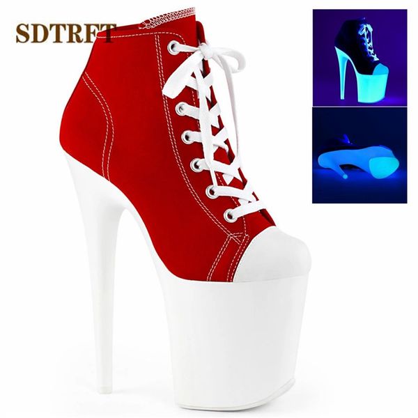 sdtrft noctilucent ankle boots 20cm thin heels fetish platform botas mujer ladies shoes woman round toe red wedding pumps, Black
sdtrft noctilucent ankle boots 20cm thin heels fetish platform botas mujer ladies shoes woman round toe red wedding pumps, Black