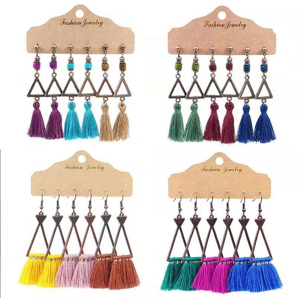 vintage tassel dangle earrings for women luxury designer bohemian style colorful fringe dangling earrings boho ethnic earring jewerly gifts, Silver
vintage tassel dangle earrings for women luxury designer bohemian style colorful fringe dangling earrings boho ethnic earring jewerly gifts, Silver