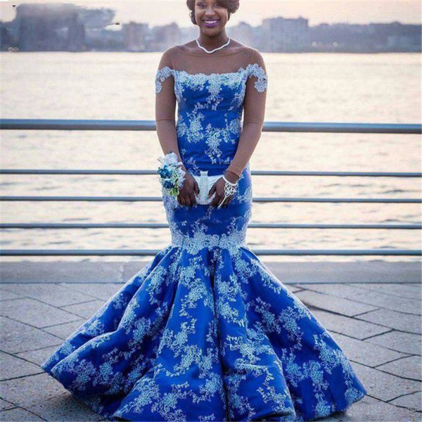 elegant african royal blue long sleeve prom dress scoop neck lace appliques zipper back mermaid plus size evening satin dresses, Black;red
elegant african royal blue long sleeve prom dress scoop neck lace appliques zipper back mermaid plus size evening satin dresses, Black;red