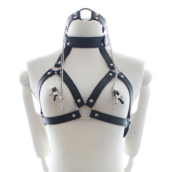 bondage leather neck clamps fetish nipple chain erotic couples pu restraints games toys y190716
bondage leather neck clamps fetish nipple chain erotic couples pu restraints games toys y190716