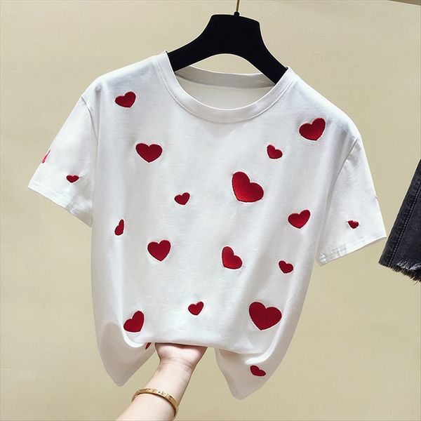 ins super fire short-sleeved women's loose 2020 t-shirt underpants love half-sleeved t-shirt all-match fashion, White
ins super fire short-sleeved women's loose 2020 t-shirt underpants love half-sleeved t-shirt all-match fashion, White