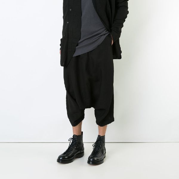 27-44 new 2018 men's clothing gd hair stylist fashion catwalk casual big crotch harem pants costume plus size singer costumes, Black
27-44 new 2018 men's clothing gd hair stylist fashion catwalk casual big crotch harem pants costume plus size singer costumes, Black
