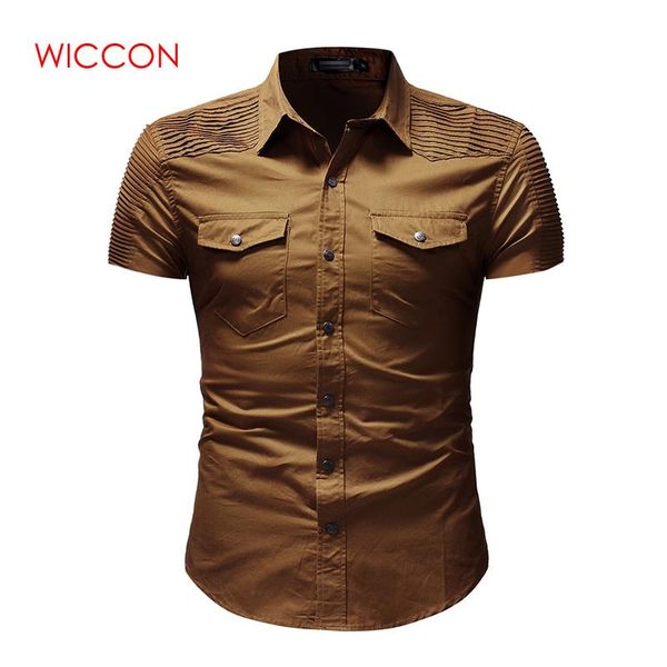 new men summer fashion short sleeve pocket button turn-down collar shirt casual slim fit male denim shirt, White;black
new men summer fashion short sleeve pocket button turn-down collar shirt casual slim fit male denim shirt, White;black