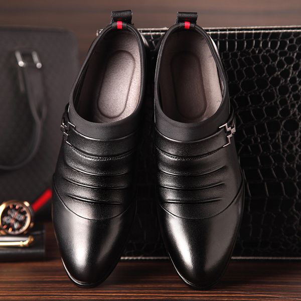 business mens leisure shoes slip on mens casual shoes buckle decorate men dress flats big size loafers for gentleman zy971, Black
business mens leisure shoes slip on mens casual shoes buckle decorate men dress flats big size loafers for gentleman zy971, Black