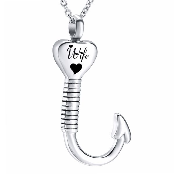 925 silver urn necklace for ashes heart shape fish hook cremation urn pendant fishing in heaven keepsake memorial jewelry
925 silver urn necklace for ashes heart shape fish hook cremation urn pendant fishing in heaven keepsake memorial jewelry