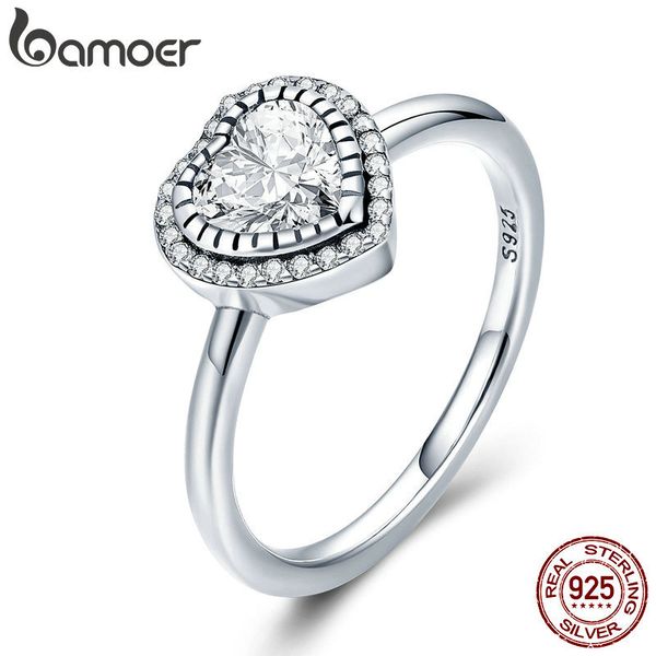 bamoer 100% 925 sterling silver romantic heart love luminous cz crystal finger ring for women wedding engagement jewelry scr423, Golden;silver
bamoer 100% 925 sterling silver romantic heart love luminous cz crystal finger ring for women wedding engagement jewelry scr423, Golden;silver