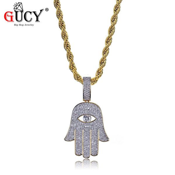 gucy hip hop fatima hand eye pendant necklace gold color plated micro pave cubic zircon stones charm jewelry for men women gift, Silver
gucy hip hop fatima hand eye pendant necklace gold color plated micro pave cubic zircon stones charm jewelry for men women gift, Silver