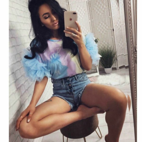мода женщины o-образным вырезом обрезанные топы sheer tee повседневные топы дамы сетки слоеного рукава летняя блузка slim fit, White
мода женщины o-образным вырезом обрезанные топы sheer tee повседневные топы дамы сетки слоеного рукава летняя блузка slim fit, White