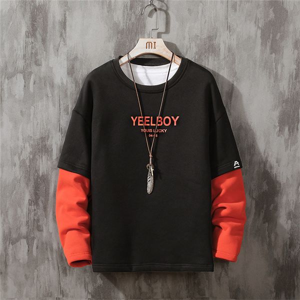 loose mens hoodies spring fall student sports hoodies causal fake two pieces men plus size sweatshirts, Black
loose mens hoodies spring fall student sports hoodies causal fake two pieces men plus size sweatshirts, Black