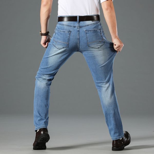 men's jeans 2021 autumn mens clothing large sizes stretch denim straight fit trousers elastic pant, Blue
men's jeans 2021 autumn mens clothing large sizes stretch denim straight fit trousers elastic pant, Blue