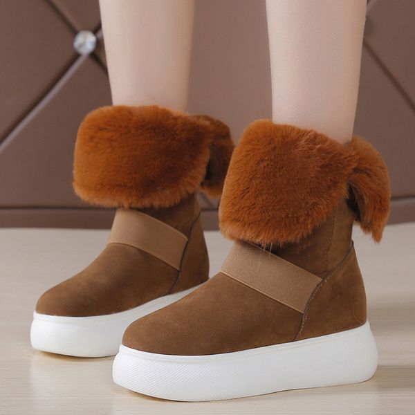 rimocy winter thick plush warm snow boots women women slip on flat platform ankle boots female comfortable faux fur shoes woman, Black
rimocy winter thick plush warm snow boots women women slip on flat platform ankle boots female comfortable faux fur shoes woman, Black