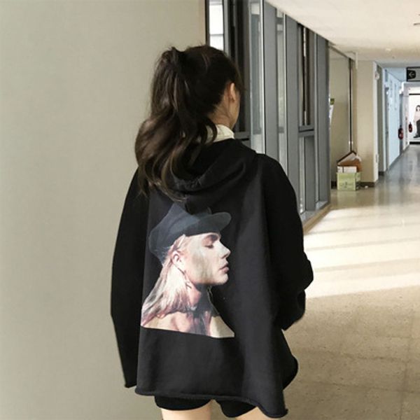 super fire plus velvet sweater female ulzzang long sleeve loose strange girl jacket hooded jacket, Black
super fire plus velvet sweater female ulzzang long sleeve loose strange girl jacket hooded jacket, Black
