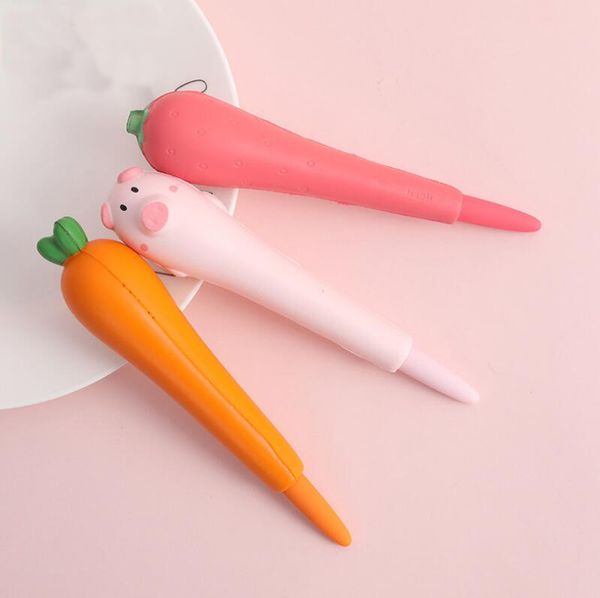 1pc soft pig carrot strawberry decompression pen 0.5mm novelty stationery gel pens black ink flexible school supplies (-4036
1pc soft pig carrot strawberry decompression pen 0.5mm novelty stationery gel pens black ink flexible school supplies (-4036