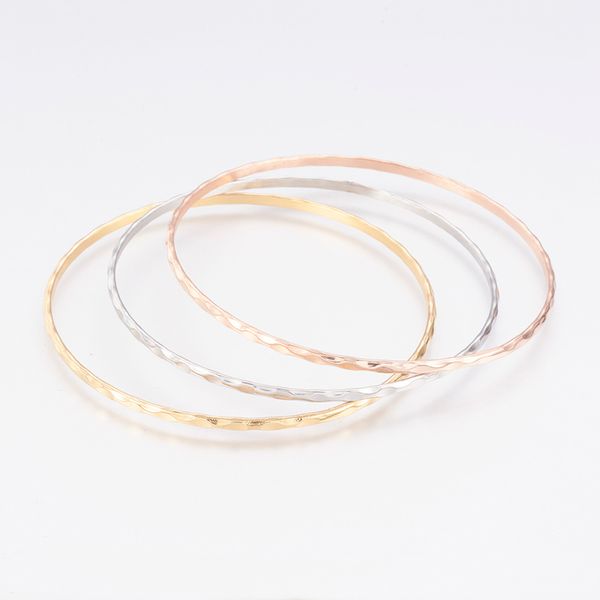 6 pcs 304l stainless steel ripple bangles bracelets for women jewelry gift size: 2-1/2"(65mm); 2.5mm f80, Black
6 pcs 304l stainless steel ripple bangles bracelets for women jewelry gift size: 2-1/2"(65mm); 2.5mm f80, Black
