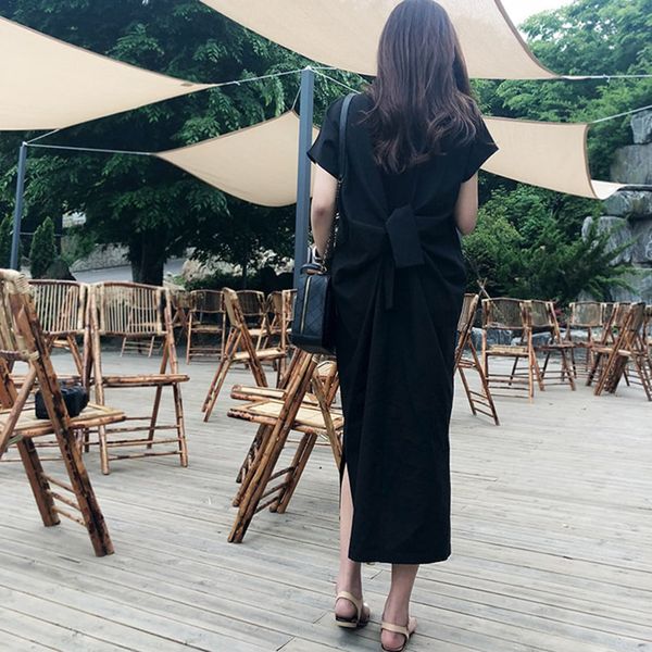 new 2020 summer women dress korean-style pluz sized ladies dress cotton solid color irregular women clothing v594, Black;gray
new 2020 summer women dress korean-style pluz sized ladies dress cotton solid color irregular women clothing v594, Black;gray