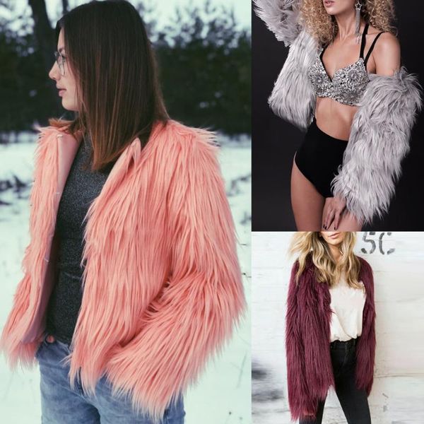 solid color women fluffy faux fur coat long sleeve winter coat fashion furry warm jacket 2019 new female winter outwear d30, Black
solid color women fluffy faux fur coat long sleeve winter coat fashion furry warm jacket 2019 new female winter outwear d30, Black