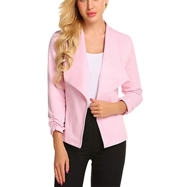 nibesser 2019 women style short blazer solid slim fit formal office jackets open front workwear plus size casual suit coats, White;black
nibesser 2019 women style short blazer solid slim fit formal office jackets open front workwear plus size casual suit coats, White;black