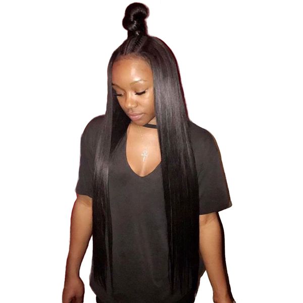 24inch straight lace front human hair wigs deep part brazilian remy hair wig 8 to 26 inch long hair straight lace frontal closure wigs, Black
24inch straight lace front human hair wigs deep part brazilian remy hair wig 8 to 26 inch long hair straight lace frontal closure wigs, Black