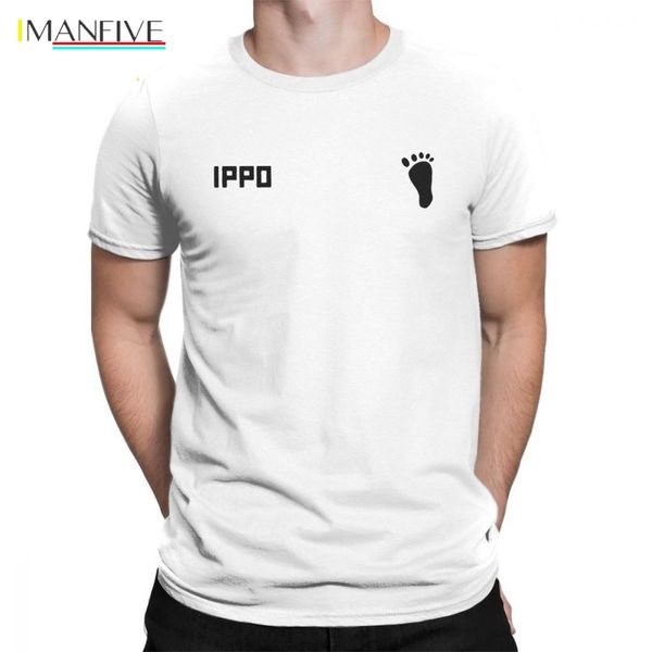 

hajime no ippo o neck tees 100% cotton t-shirts short-sleeve t shirts anime men's plus size boxing simple style printing, White;black