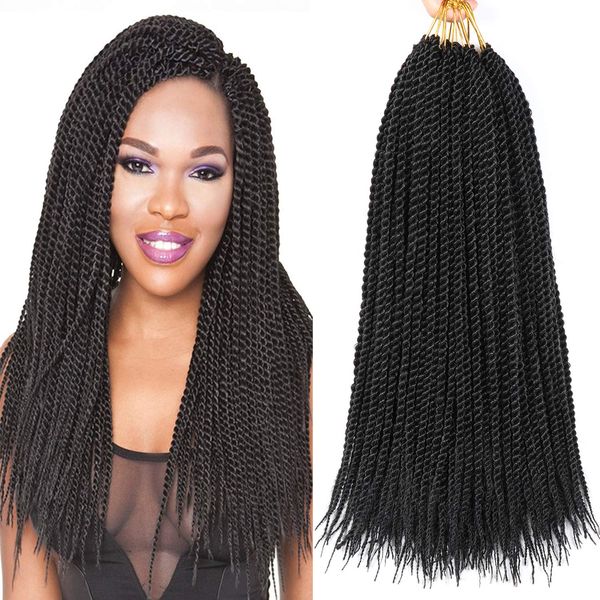 5pcs full head 18inch 30stands senegalese twist crochet hair braids small havana mambo twist synthetic braiding hair extensions, Black
5pcs full head 18inch 30stands senegalese twist crochet hair braids small havana mambo twist synthetic braiding hair extensions, Black