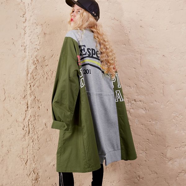 elf sack oversize boyfriend women autumn trench coats womens punk parchwork print long low and long fashion modern trench coat, Tan;black
elf sack oversize boyfriend women autumn trench coats womens punk parchwork print long low and long fashion modern trench coat, Tan;black