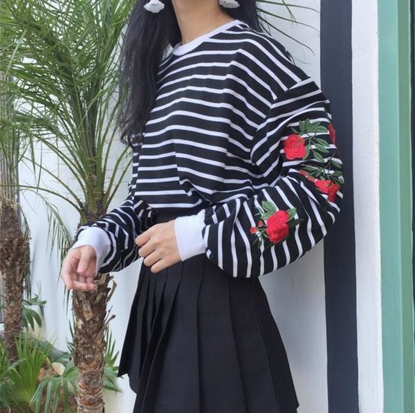 women clothing womens hoodie 2019 new fashion woman clothes new autumn roses embroidery loose striped women sweatshirts woman, Black
women clothing womens hoodie 2019 new fashion woman clothes new autumn roses embroidery loose striped women sweatshirts woman, Black