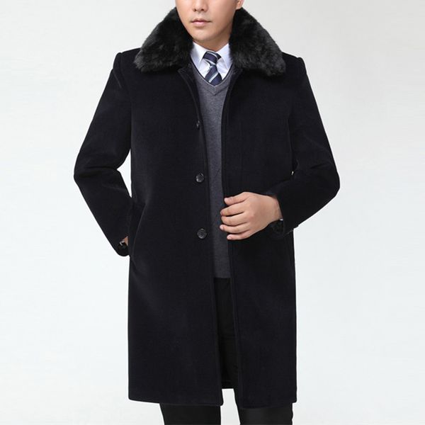 new winter men plush thickened wool overcoat long padded cotton clothes fur collar casual size m l 2xl 3xl, Black
new winter men plush thickened wool overcoat long padded cotton clothes fur collar casual size m l 2xl 3xl, Black