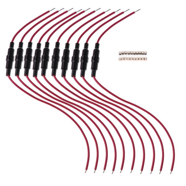 10x brand new 6x30 agc fuse 18 awg holder inline screw type w/ glass fast blow fuses
10x brand new 6x30 agc fuse 18 awg holder inline screw type w/ glass fast blow fuses