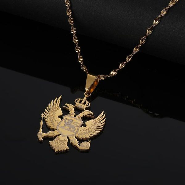stainless steel trendy albania eagle pendant necklaces gold color ethnic women men chain jewelry, Silver
stainless steel trendy albania eagle pendant necklaces gold color ethnic women men chain jewelry, Silver