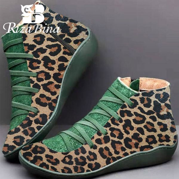 rizabina new arrival women ankle boots round head flat heels winter boots snake or leopard print lace up footwear big size 35-43, Black
rizabina new arrival women ankle boots round head flat heels winter boots snake or leopard print lace up footwear big size 35-43, Black