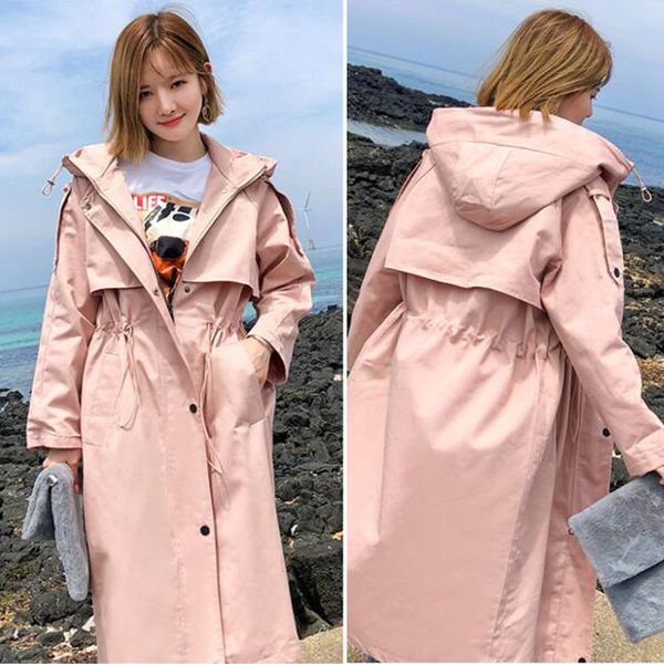 women's trench coats fashion women windbreaker plus size pink hooded feminine coat casual korean style fall female nice vogue, Tan;black
women's trench coats fashion women windbreaker plus size pink hooded feminine coat casual korean style fall female nice vogue, Tan;black