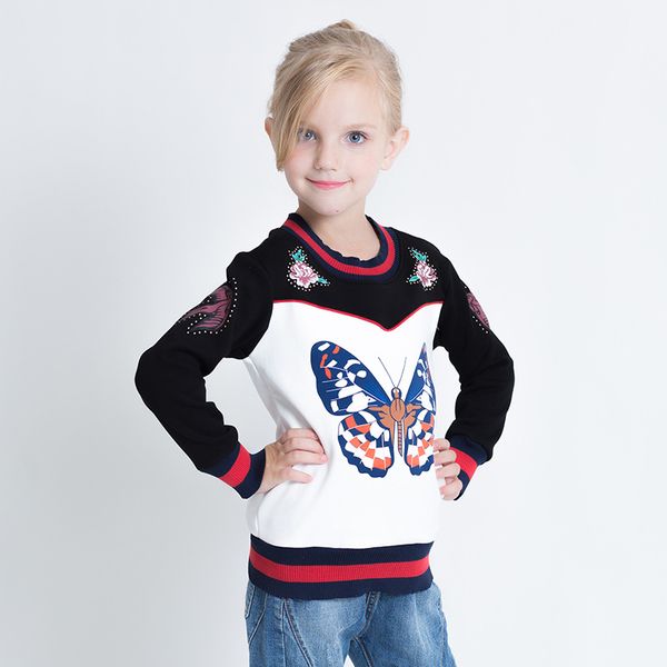 2018 new winter autumn girls kid spring mirco velvet embroidered butterfly sweater shirt comfortable cute baby children clothing, Black
2018 new winter autumn girls kid spring mirco velvet embroidered butterfly sweater shirt comfortable cute baby children clothing, Black