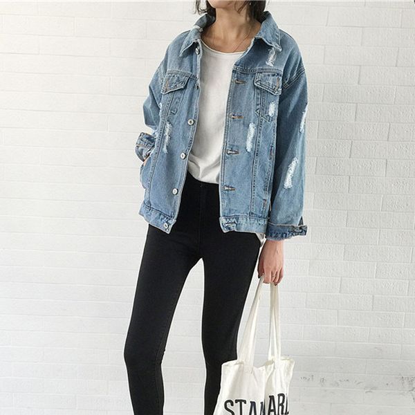 2019 women basic coat denim jacket winter denim jacket for female coat loose casual outwear chaqueta mujer, Black;brown
2019 women basic coat denim jacket winter denim jacket for female coat loose casual outwear chaqueta mujer, Black;brown