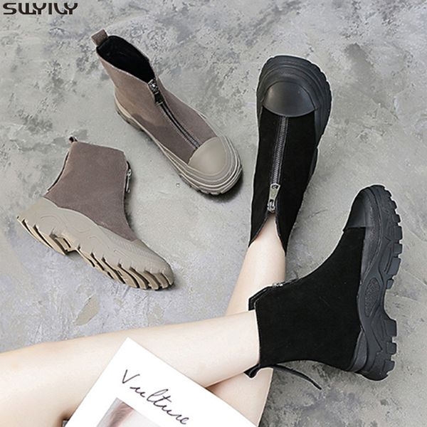 swyivy women boots british style fashion front zipper casual shoes female autumn 2019 canvas short tube ankle boots lady, Black
swyivy women boots british style fashion front zipper casual shoes female autumn 2019 canvas short tube ankle boots lady, Black