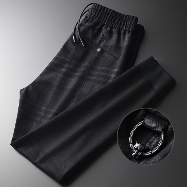 men's pants thick men luxury knitted composite plaid casual sport man fashion velvet slim fit mens trousers plus size 4xl, Black
men's pants thick men luxury knitted composite plaid casual sport man fashion velvet slim fit mens trousers plus size 4xl, Black