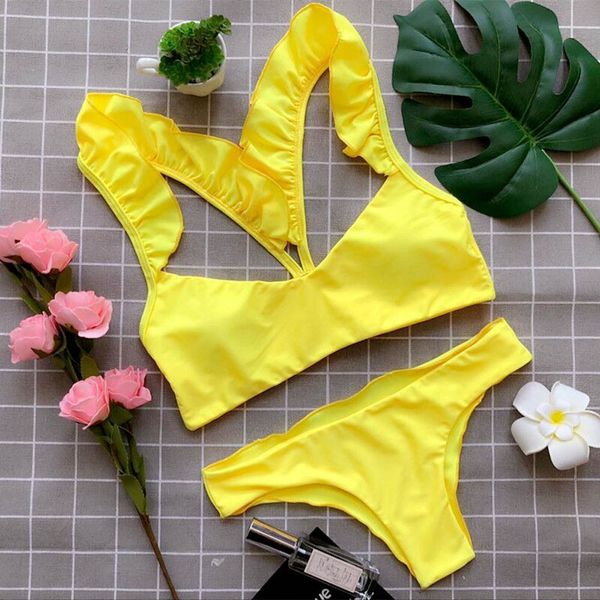 sagace yellow bikini swimsuit women ruffles bikini set push-up padded swimsuit bathing swimwear woman two piece push up
sagace yellow bikini swimsuit women ruffles bikini set push-up padded swimsuit bathing swimwear woman two piece push up