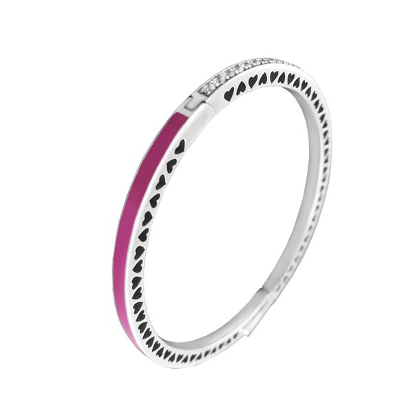 qandocci radiant hearts, radiant orchid enamel bangles 925 sterling silver original european style jewelry, Black
qandocci radiant hearts, radiant orchid enamel bangles 925 sterling silver original european style jewelry, Black
