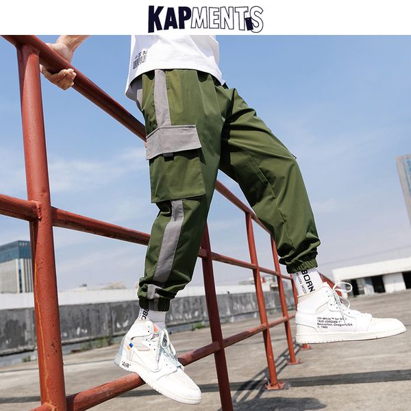men's pants kapments man casual pocket streetwear harem 2021 men overalls kpop spliced cargo male loose high waist joggers, Black
men's pants kapments man casual pocket streetwear harem 2021 men overalls kpop spliced cargo male loose high waist joggers, Black