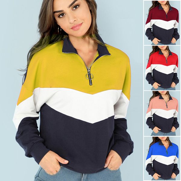 womens sweatshir fashion linkay pullover women ladies autumn patchwork o-ring zippers long sleeve hooded splicing shirt, Black
womens sweatshir fashion linkay pullover women ladies autumn patchwork o-ring zippers long sleeve hooded splicing shirt, Black
