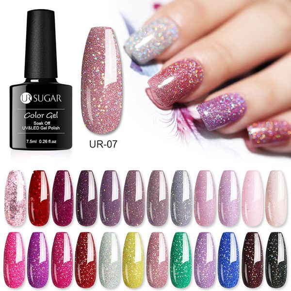 ur sugar 7.5ml holographic glitter uv gel nail polish glitter sequins soak off uv gel varnish colorful nail art lacquer diy, Red;pink
ur sugar 7.5ml holographic glitter uv gel nail polish glitter sequins soak off uv gel varnish colorful nail art lacquer diy, Red;pink