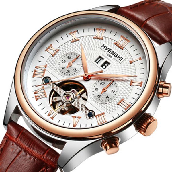 hvenshi mechanical watch men automatic hollow dial watch men waterproof man inox wristwatch relogio masculino clock, Slivery;brown
hvenshi mechanical watch men automatic hollow dial watch men waterproof man inox wristwatch relogio masculino clock, Slivery;brown
