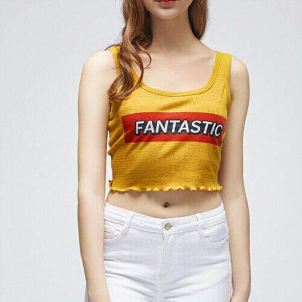 women casual tank vest blouse lady casual sleeveless summer crop shirt cami outwear streetwear, White
women casual tank vest blouse lady casual sleeveless summer crop shirt cami outwear streetwear, White