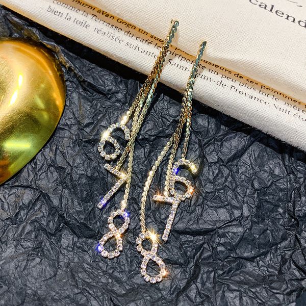2019 fashion jewelry personalized digital earrings gold metal fringed party statement earrings for women gift, Silver
2019 fashion jewelry personalized digital earrings gold metal fringed party statement earrings for women gift, Silver