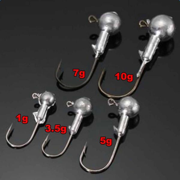 10pcs lead hooks jig head fishing hooks lead round head jigs fishing tackle drop shipping #0904
10pcs lead hooks jig head fishing hooks lead round head jigs fishing tackle drop shipping #0904